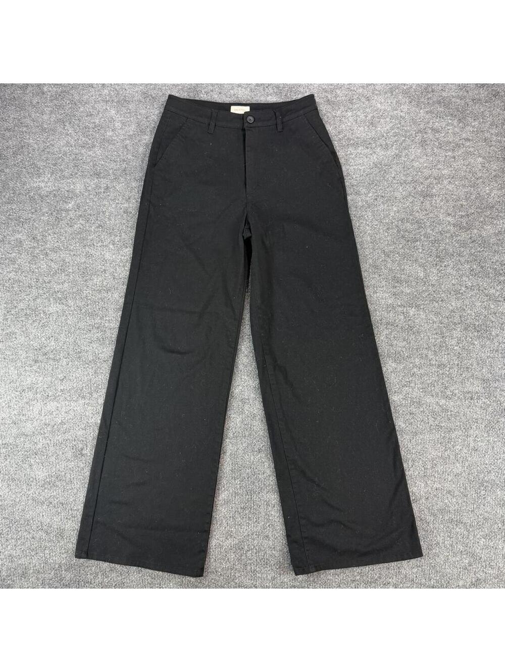 Brixton Women's Black Wide Leg Victory Pants 27 Monochrome, Preppy, Quiet Luxury